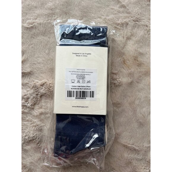 Madhappy Cotton Crew Socks 3 Pack Multi-Color - Picture 3 of 5
